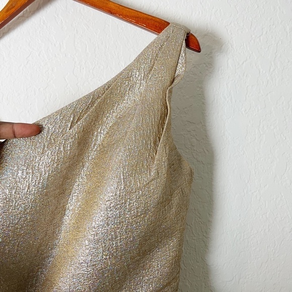 Mac Duggal Asymmetric Metallic Ruffle Gown - Picture 8 of 13